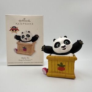 Hallmark Keepsake Baby Po Kung Fu Panda 2 Ornament 2011 Christmas Tree Movie Box